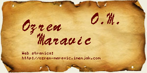 Ozren Maravić vizit kartica